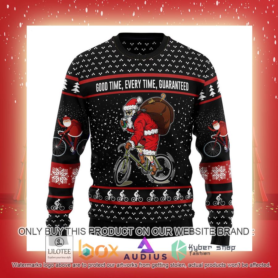 Santa Claus Love Biking Ugly Christmas Sweater 13 santa claus love biking ugly christmas sweater 13 45378