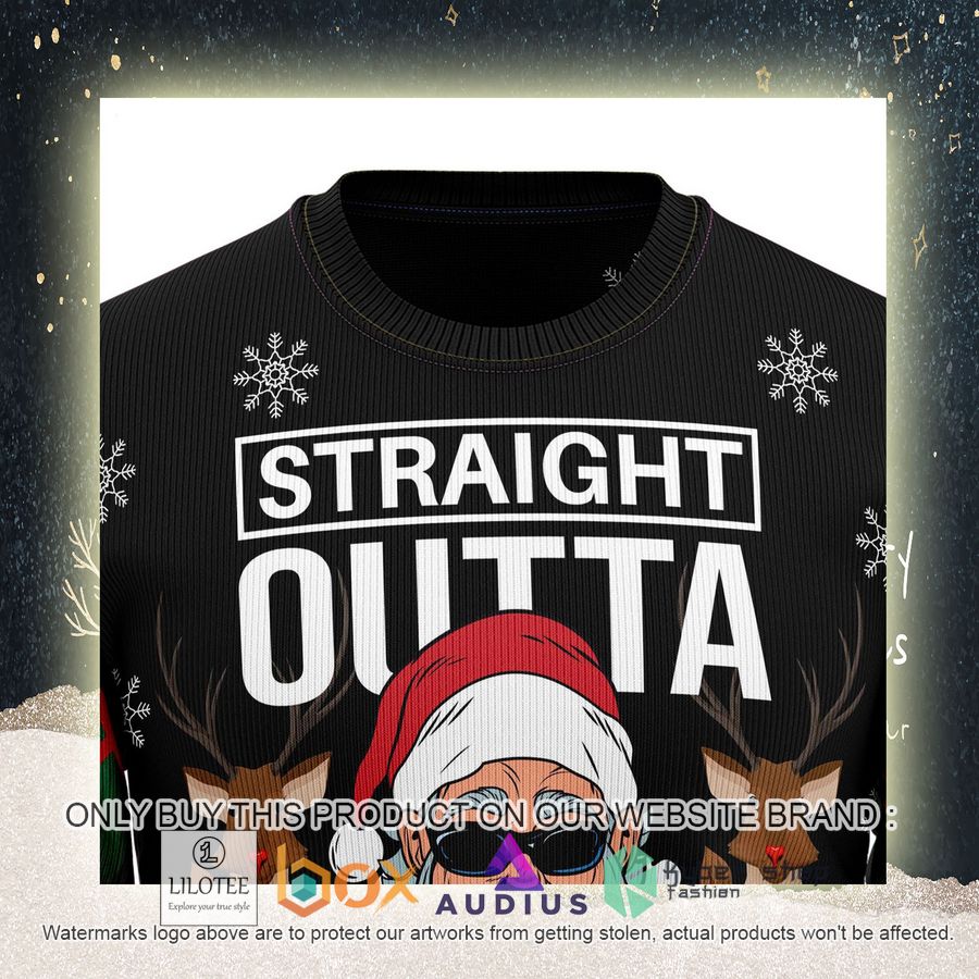 Santa Claus Straight Outta North Pole Ugly Christmas Sweater 11 santa claus straight outta north pole ugly christmas sweater 11 57788