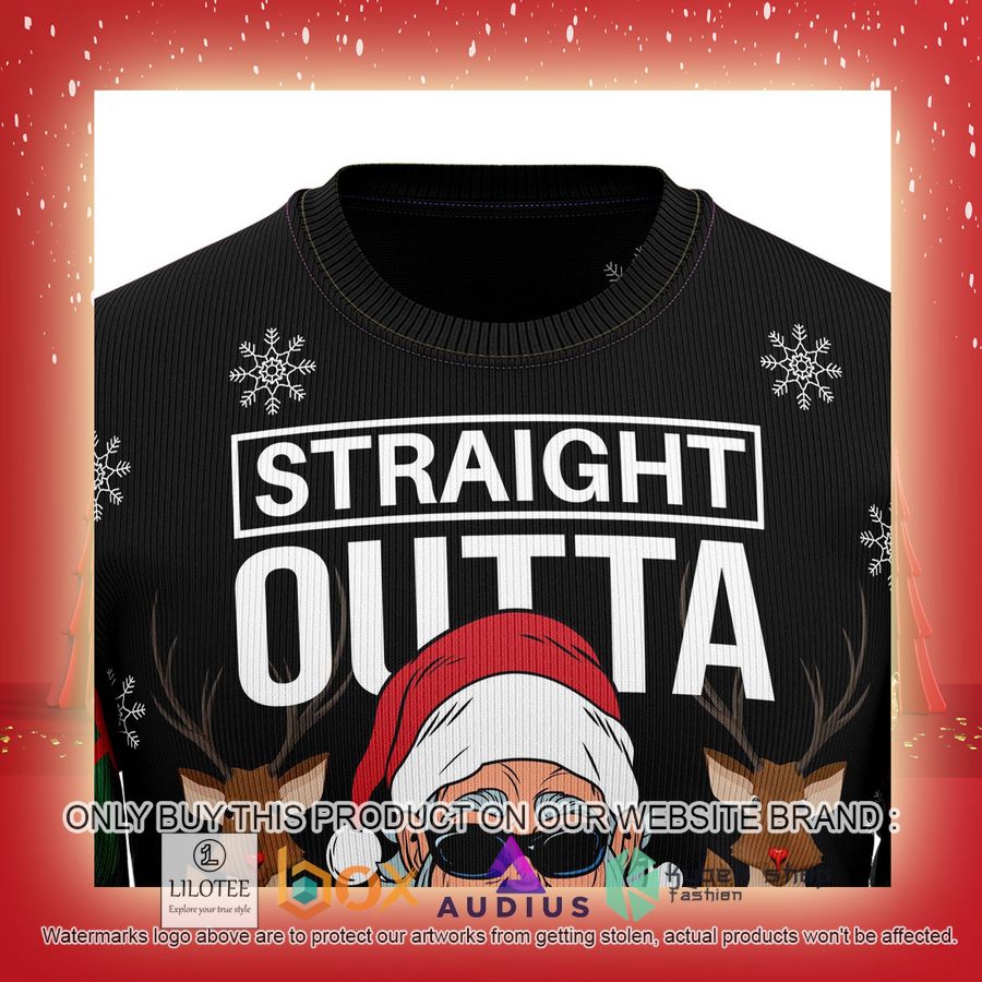 Santa Claus Straight Outta North Pole Ugly Christmas Sweater 13 santa claus straight outta north pole ugly christmas sweater 13 10504
