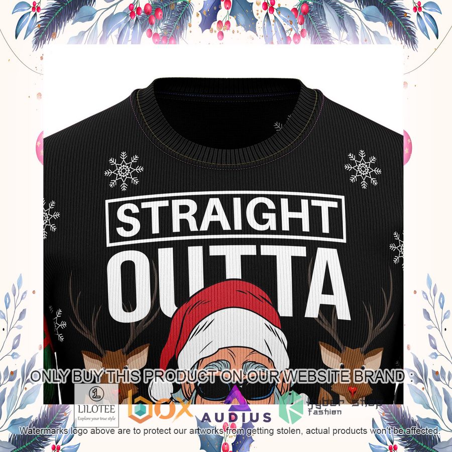 Santa Claus Straight Outta North Pole Ugly Christmas Sweater 15 santa claus straight outta north pole ugly christmas sweater 15 86813