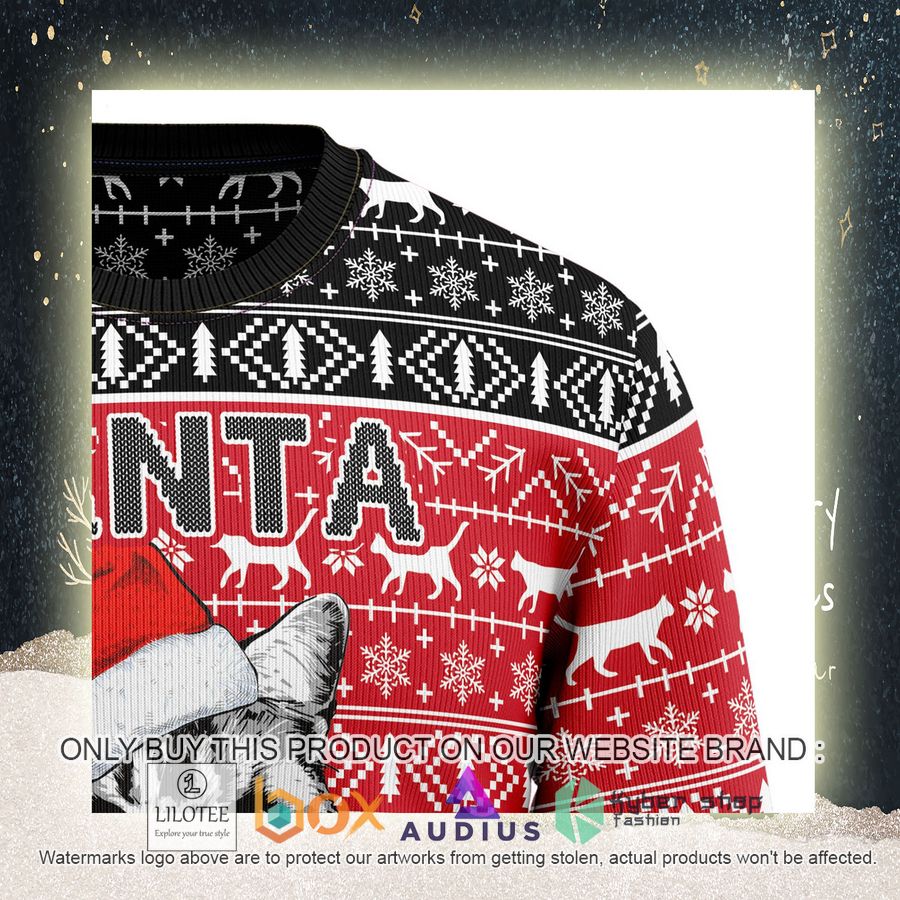 Santa Claws Cat Ugly Christmas Sweater 12 santa claws cat ugly christmas sweater 12 654