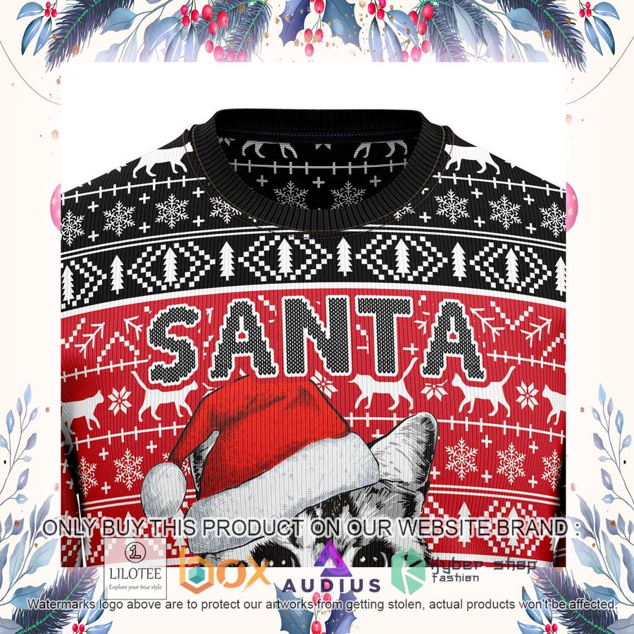 Santa Claws Cat Ugly Christmas Sweater 17 santa claws cat ugly christmas sweater 17 65688
