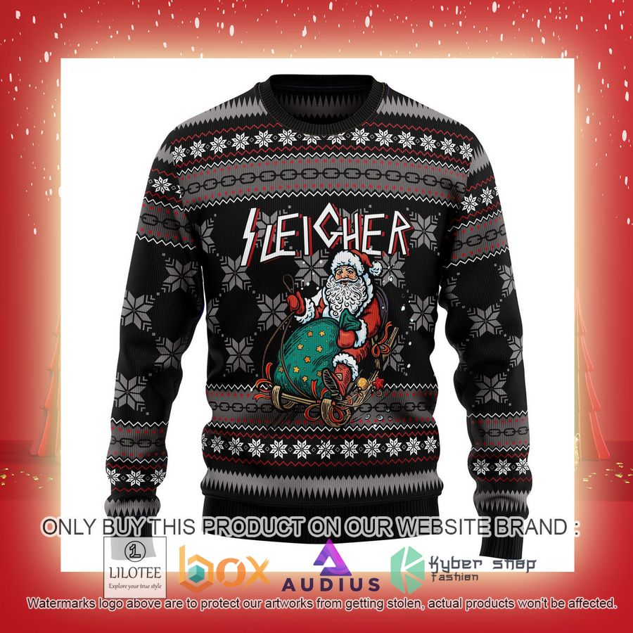 Santa Sleigher Ugly Christmas Sweater 12 santa sleigher ugly christmas sweater 12 15724