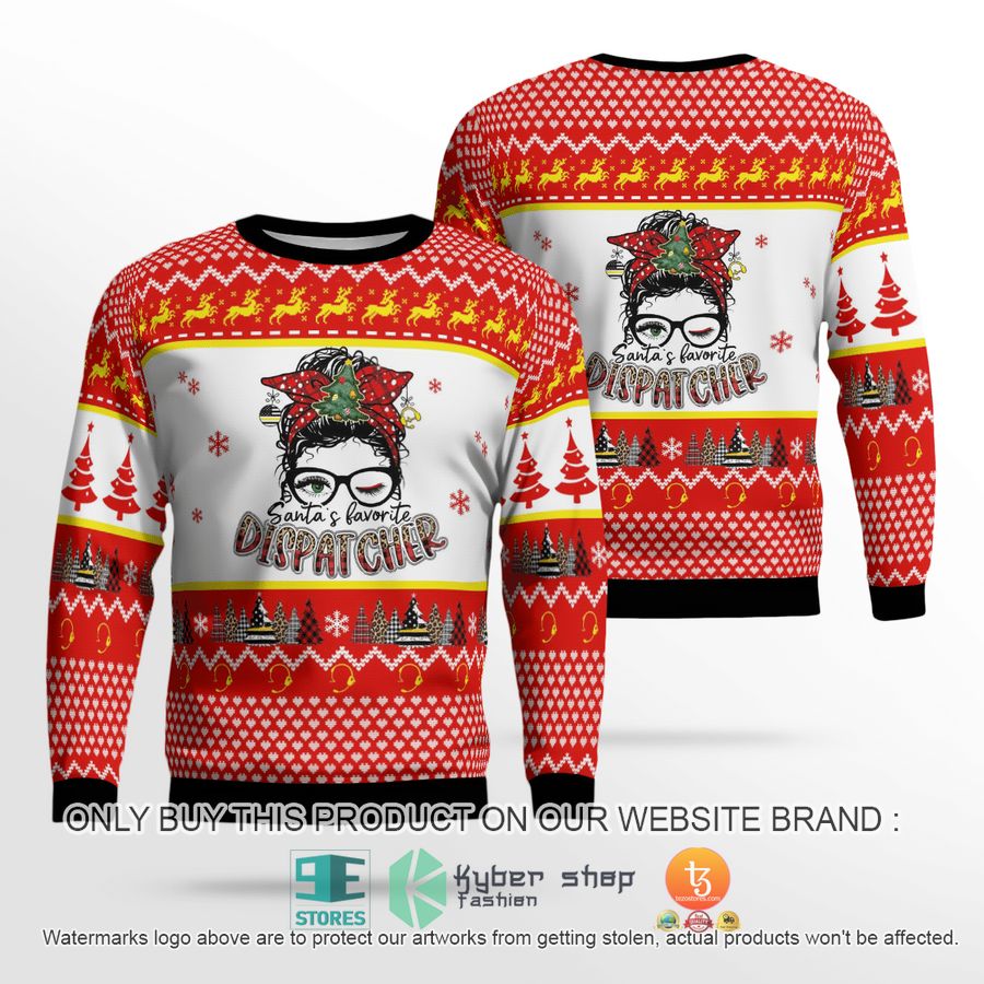 santas favorite dispatcher christmas sweater 2 4502