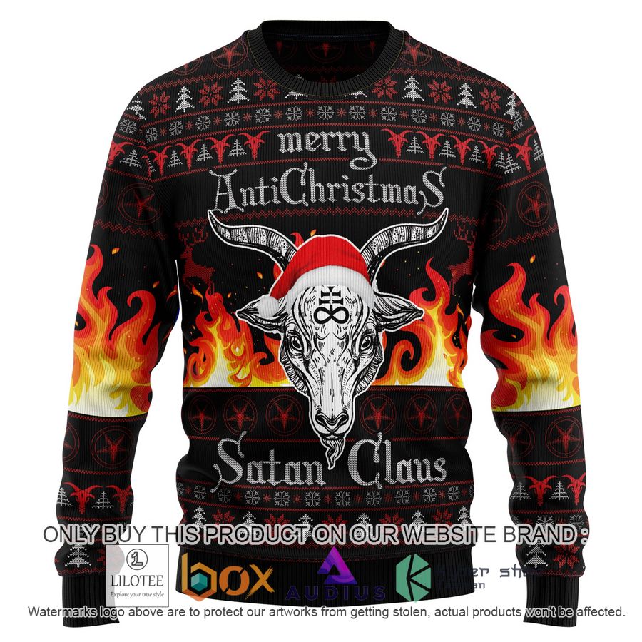 satan claus merry christmas hail satanic ugly christmas sweater 1 52197