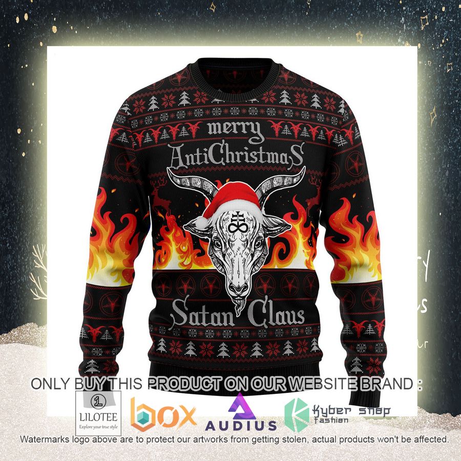 Satan Claus Merry Christmas Hail Satanic Ugly Christmas Sweater 10 satan claus merry christmas hail satanic ugly christmas sweater 10 32379