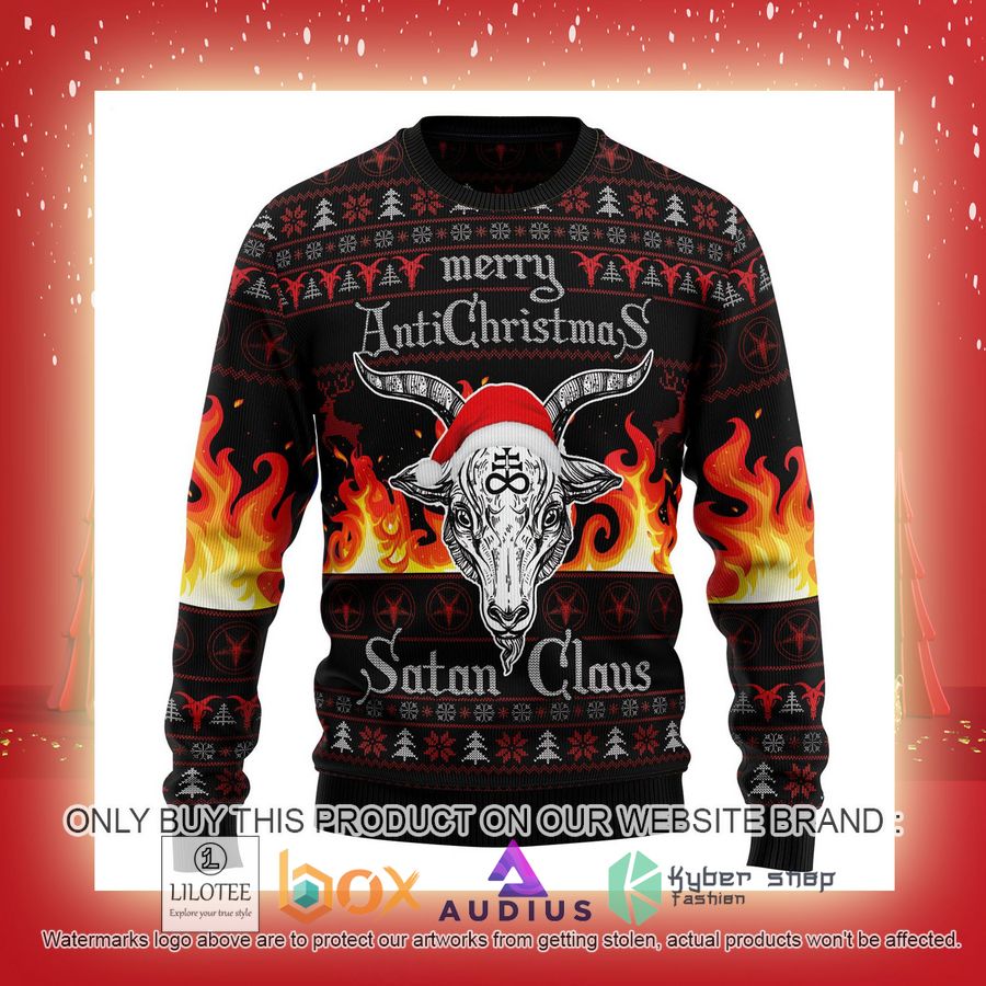 Satan Claus Merry Christmas Hail Satanic Ugly Christmas Sweater 12 satan claus merry christmas hail satanic ugly christmas sweater 12 20196