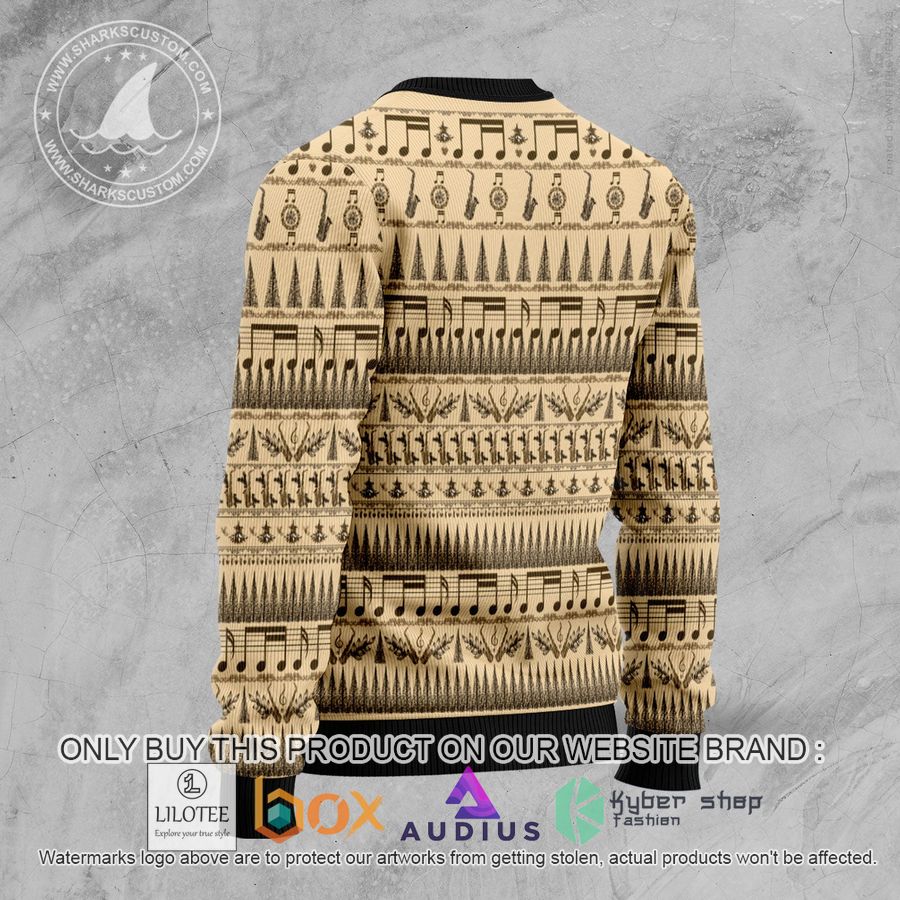 saxophone lover ugly christmas sweater 2 75629