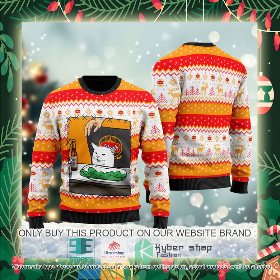 schaefer beer cat meme ugly christmas sweater 2 25983