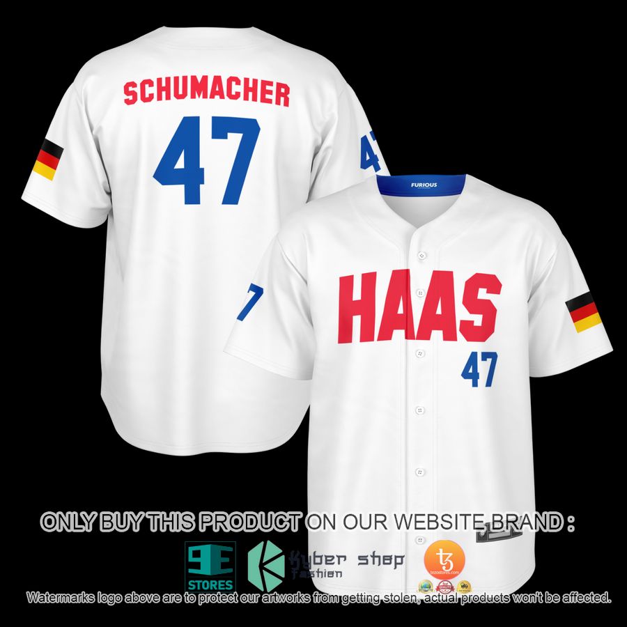 HOT Schumacher Haas 47 White Baseball Jersey 12 schumacher haas 47 white baseball jersey 1 40773