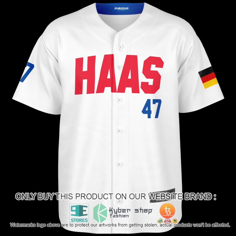 HOT Schumacher Haas 47 White Baseball Jersey 2 schumacher haas 47 white baseball jersey 2 57350