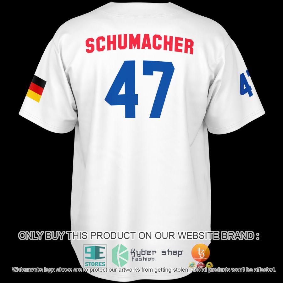 HOT Schumacher Haas 47 White Baseball Jersey 3 schumacher haas 47 white baseball jersey 3 42647