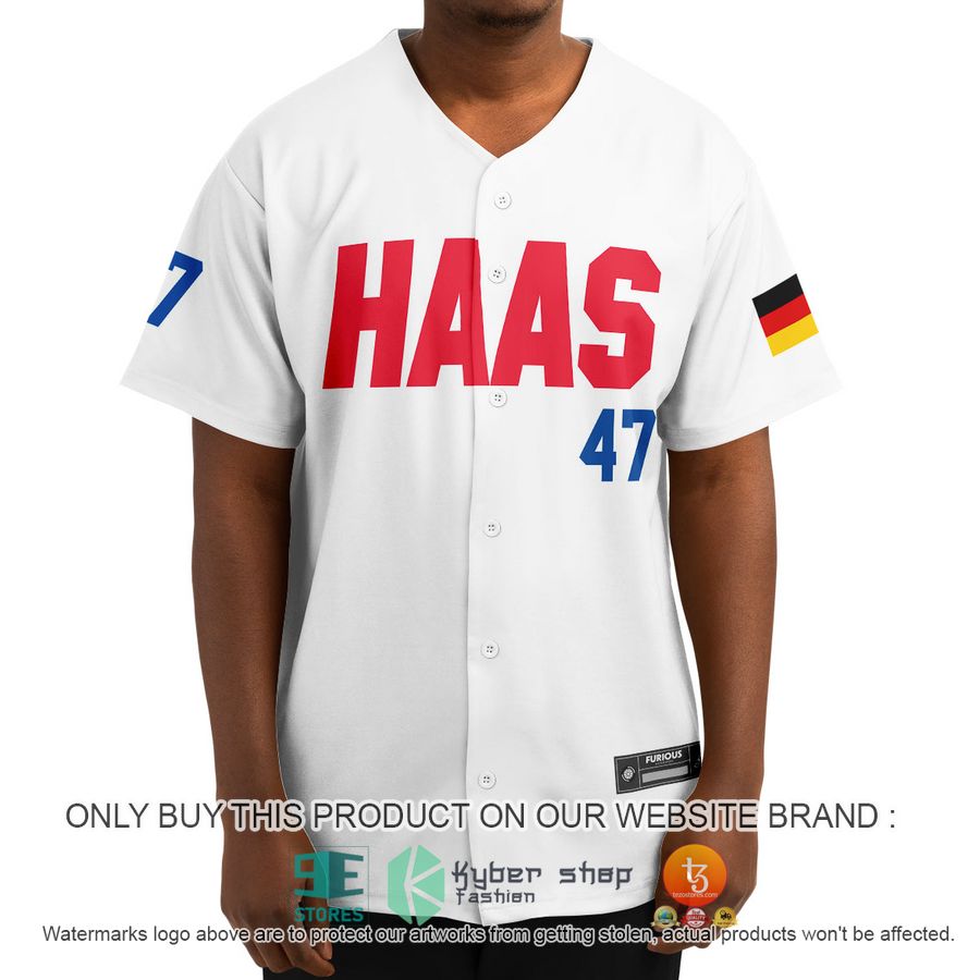 HOT Schumacher Haas 47 White Baseball Jersey 4 schumacher haas 47 white baseball jersey 4 62985