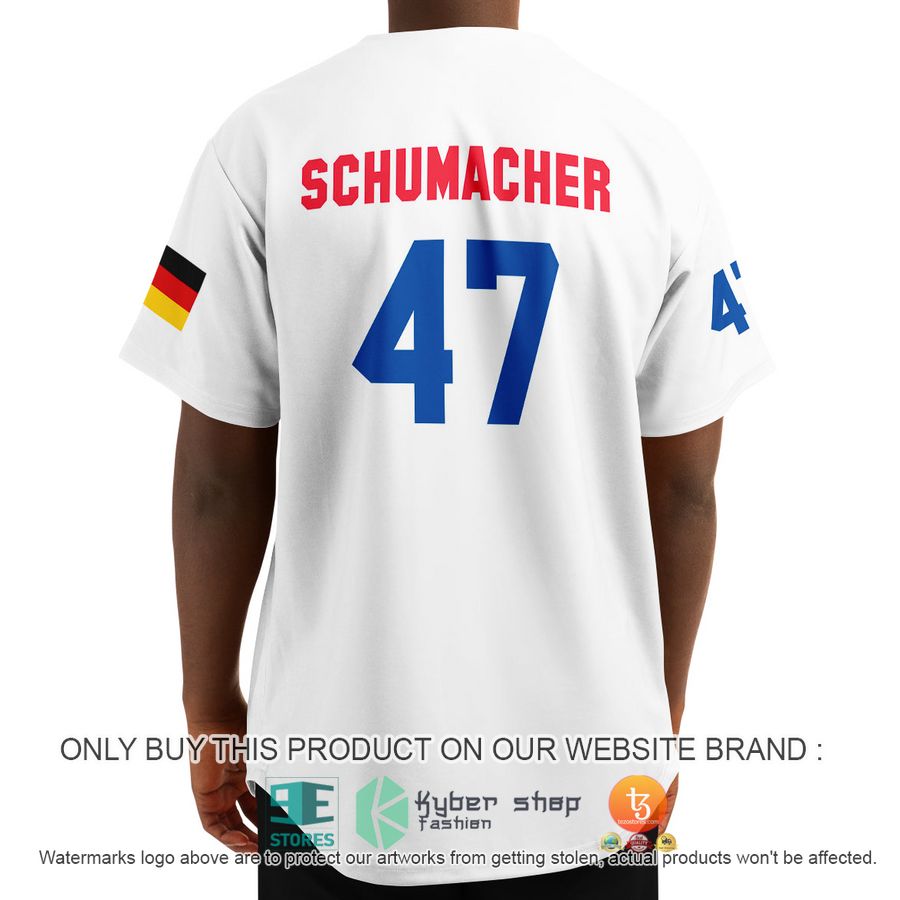 HOT Schumacher Haas 47 White Baseball Jersey 5 schumacher haas 47 white baseball jersey 5 19733