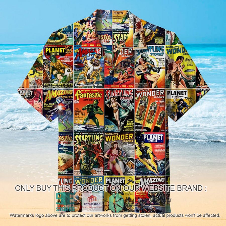 science fiction magazine hawaiian shirt 1 43553