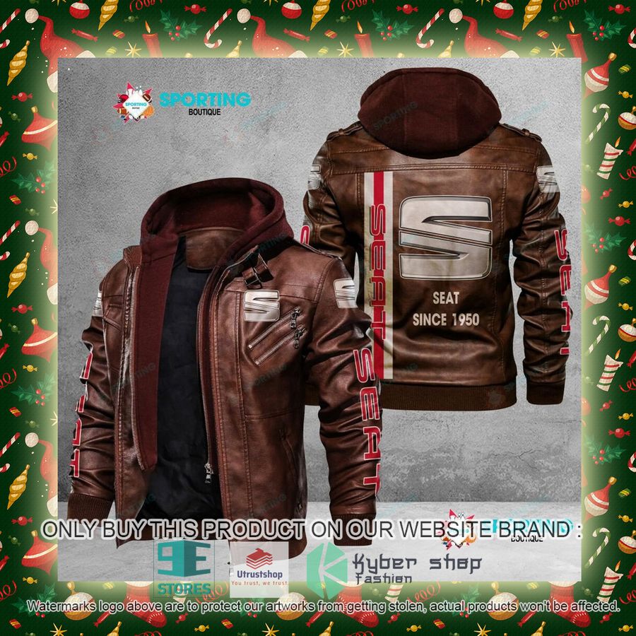 NEW SEAT Since 1950 Men Leather Jacket 6 seat since 1950 leather jacket 6 56299