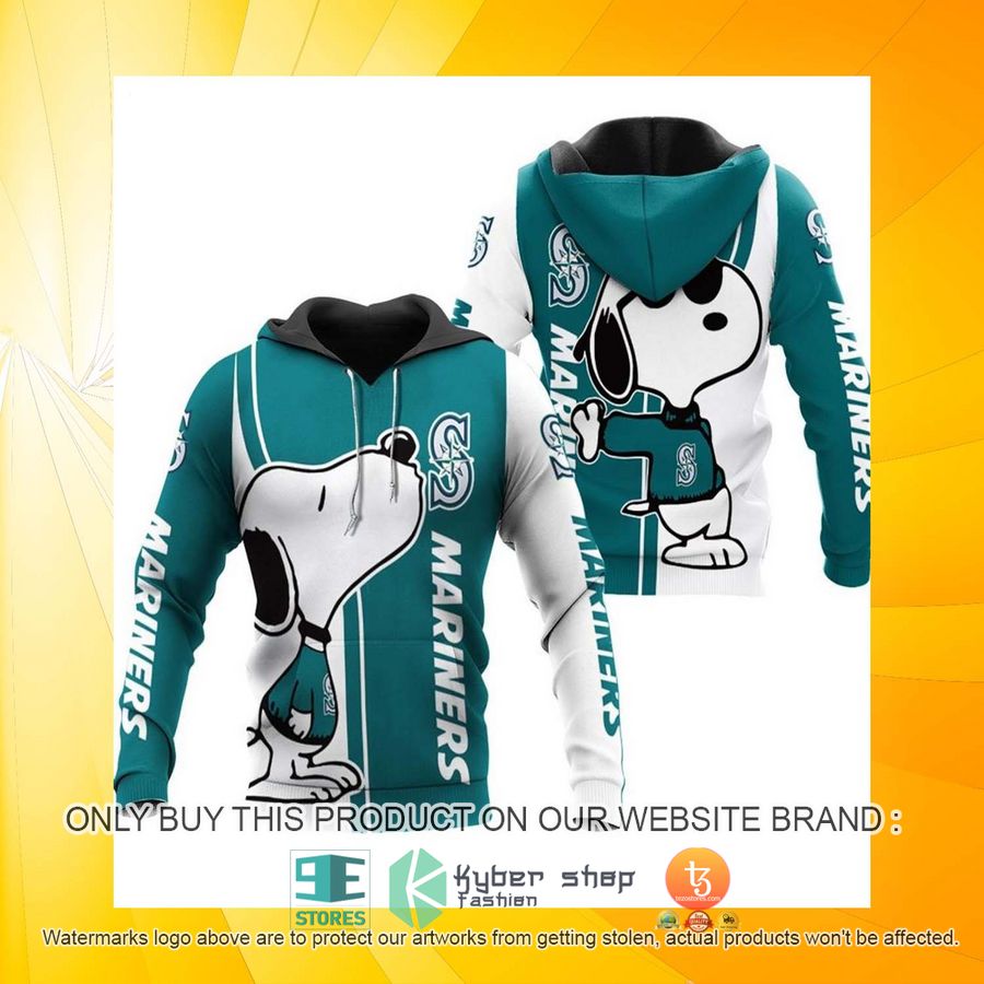 HOT Seattle Mariners Snoopy 3D Over Printed Hoodie 3 seattle mariners snoopy hoodie 3 87442