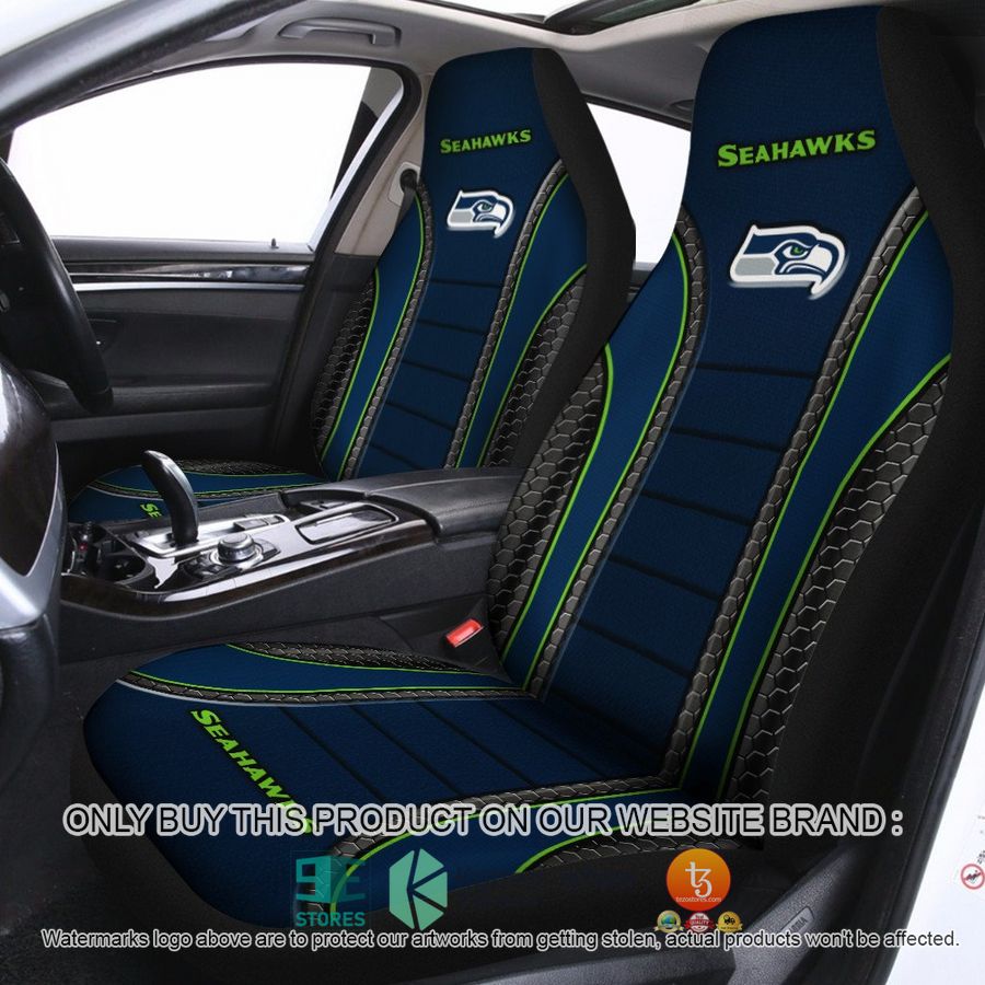 seattle seahawks navy blue car seat covers 1 97491