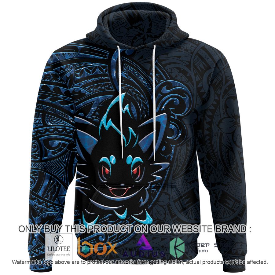 shiny zorua polynesian 3d hoodie 2 8134