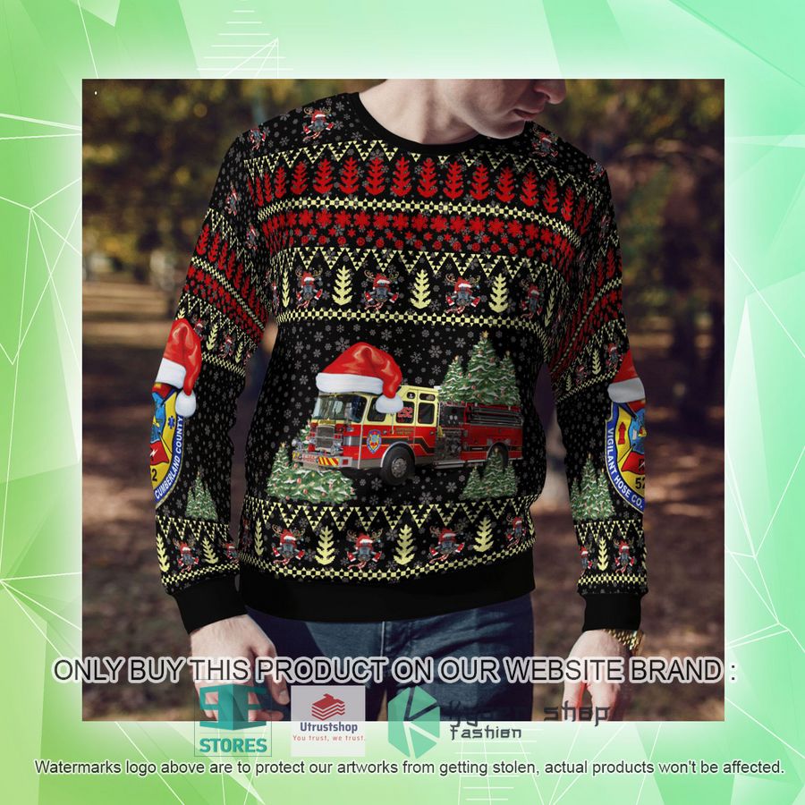 NEW Shippensburg Pennsylvania Vigilant Hose Company 1 black Christmas Sweater 10 shippensburg pennsylvania vigilant hose company 1 black christmas sweater 10 95036