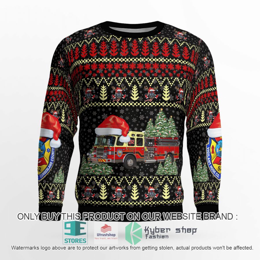 shippensburg pennsylvania vigilant hose company 1 black christmas sweater 2 42560