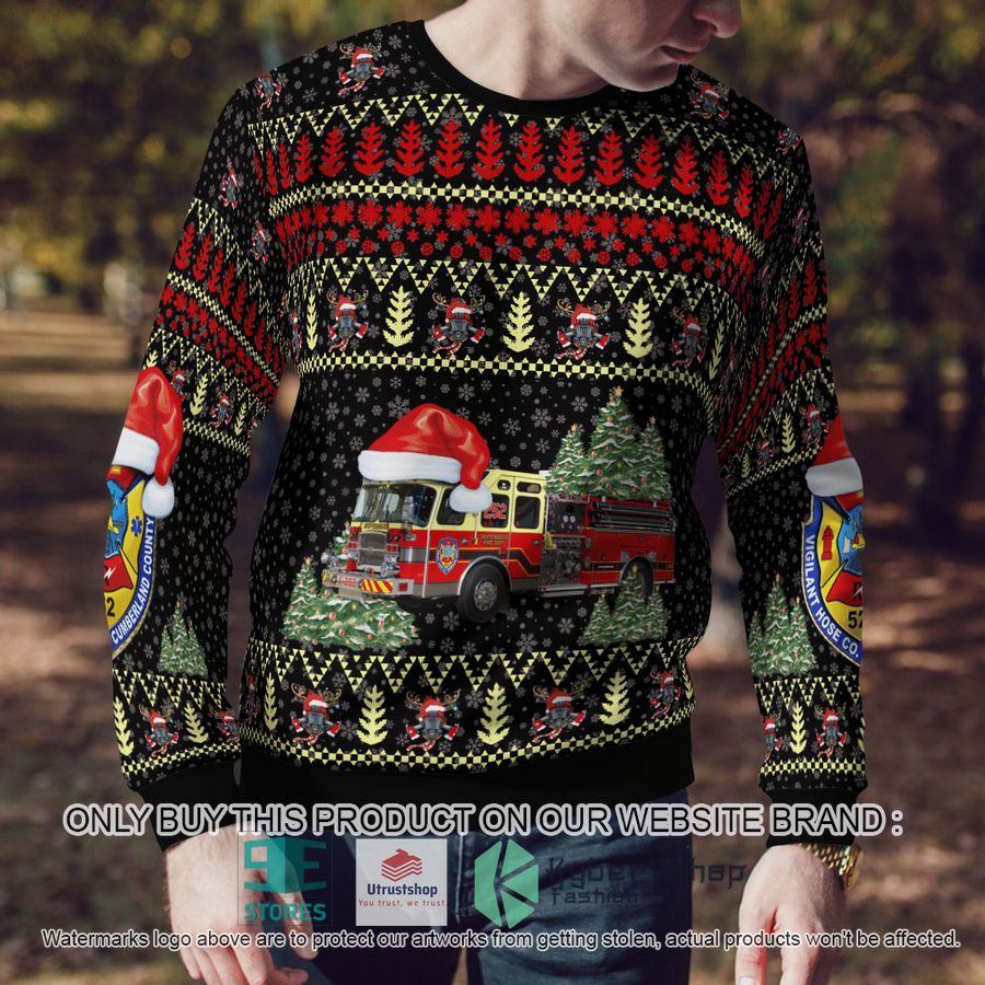 NEW Shippensburg Pennsylvania Vigilant Hose Company 1 black Christmas Sweater 4 shippensburg pennsylvania vigilant hose company 1 black christmas sweater 4 99196