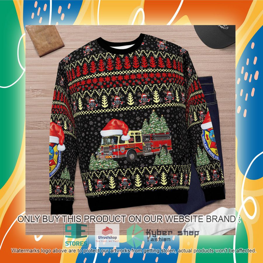 NEW Shippensburg Pennsylvania Vigilant Hose Company 1 black Christmas Sweater 7 shippensburg pennsylvania vigilant hose company 1 black christmas sweater 7 5420