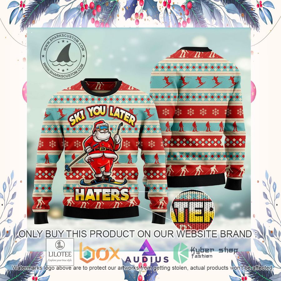 Ski You Later Ugly Christmas Sweater 12 ski you later ugly christmas sweater 12 70465