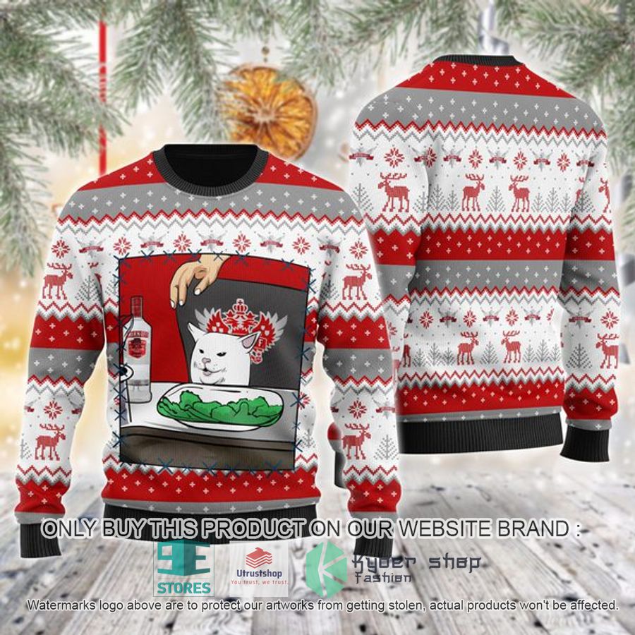 smirnoff vodka cat meme ugly christmas sweater 1 41756