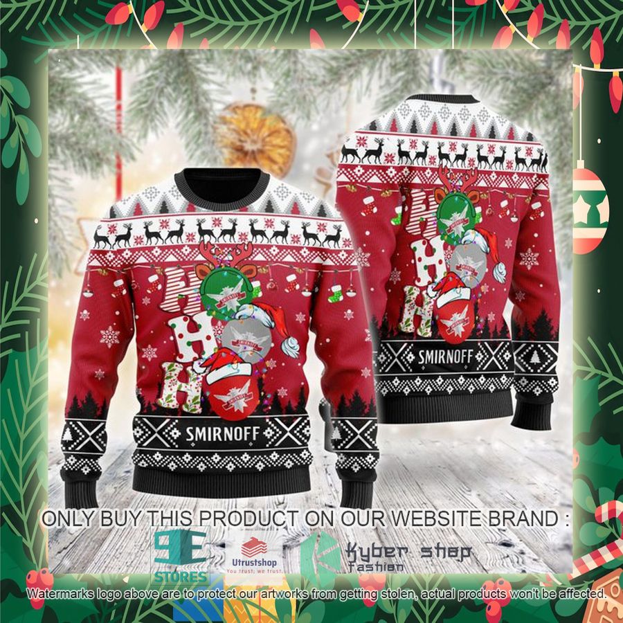 smirnoff vodka ho ho ho ugly christmas sweater 2 979