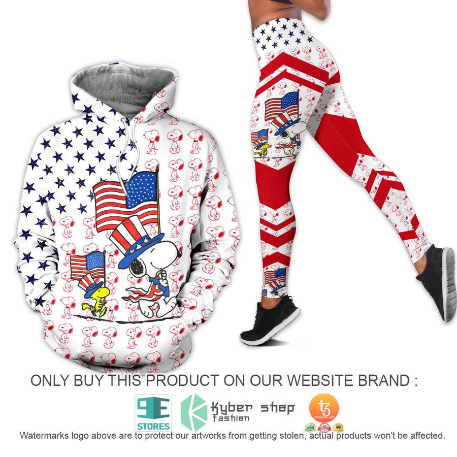 HOT Snoopy Dog Firework Clown US Flag 3D Hoodie, Leggings 2 snoopy dog firework clown us flag 3d hoodie leggings 1 50177