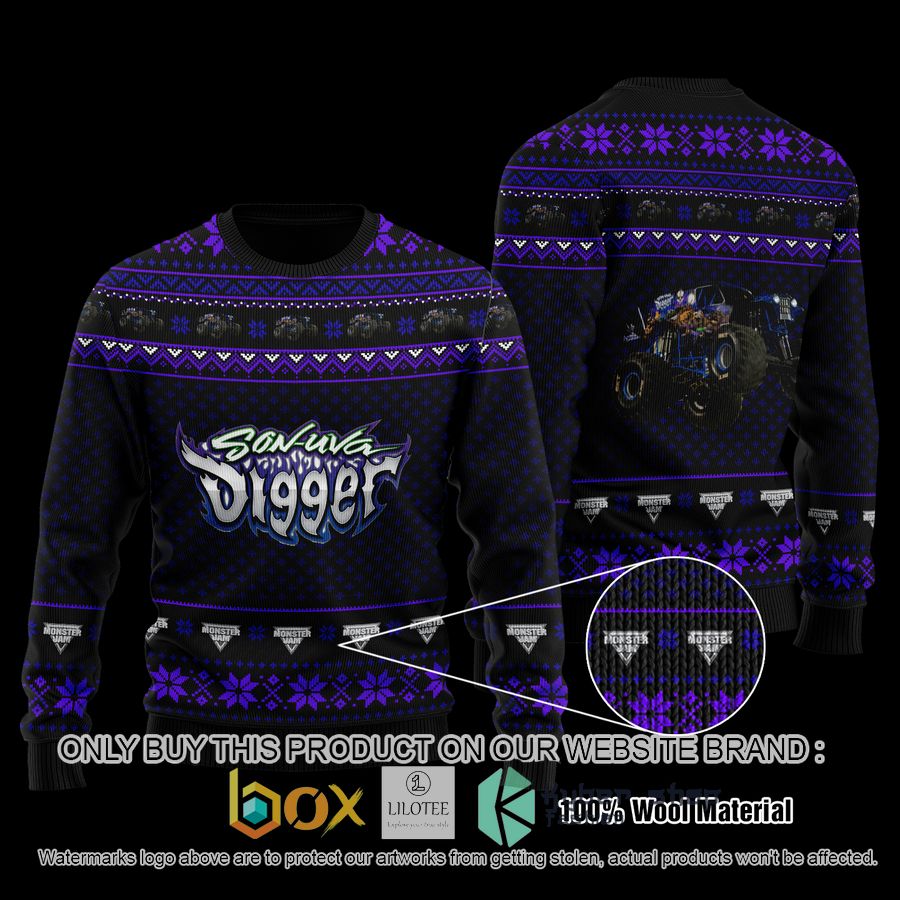 sonuva digger dark purple wool sweater 1 10081
