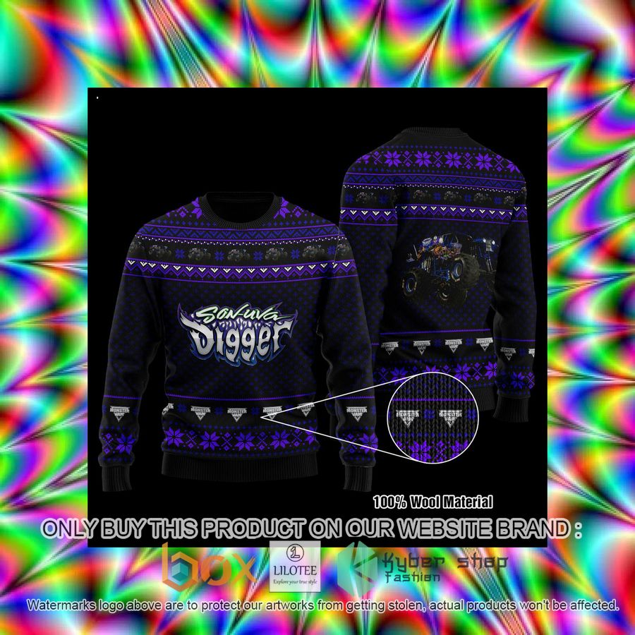 Sonuva Digger Dark purple Wool Sweater 3 sonuva digger dark purple wool sweater 3 30745
