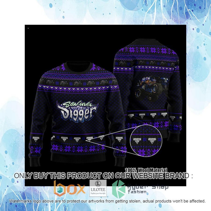 Sonuva Digger Dark purple Wool Sweater 4 sonuva digger dark purple wool sweater 4 43046