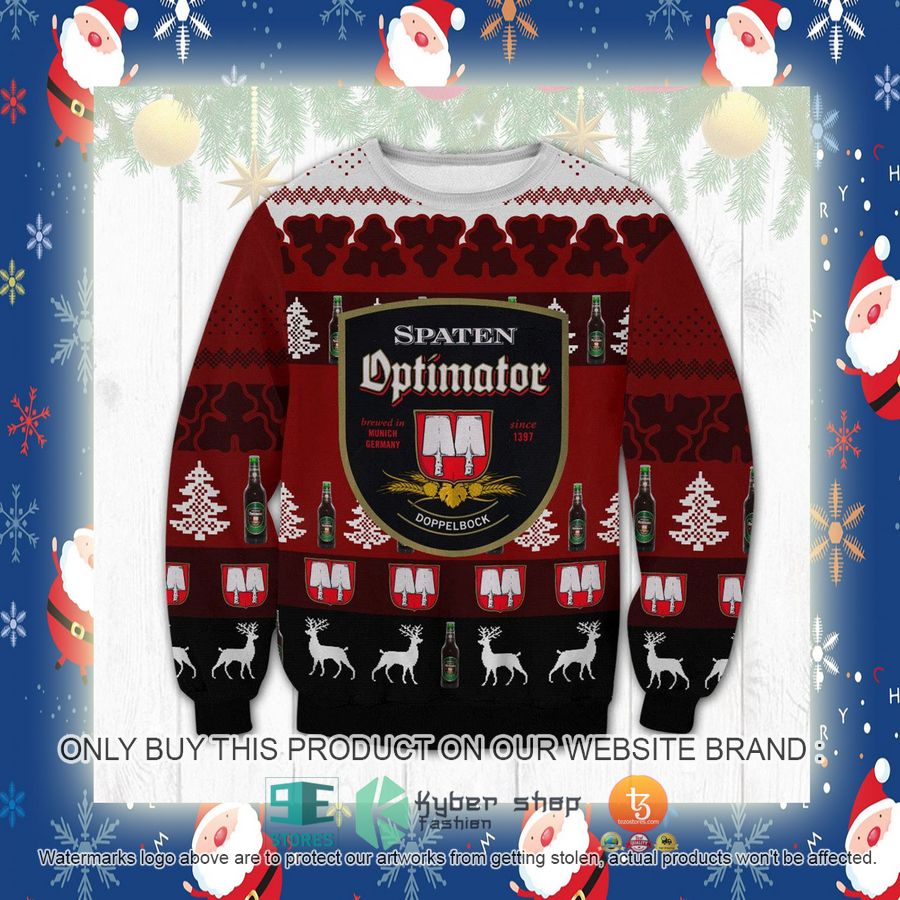 NEW Spaten Optimator beer Christmas Ugly Sweater 4 spaten optimator beer ugly christmas sweater 4 81298