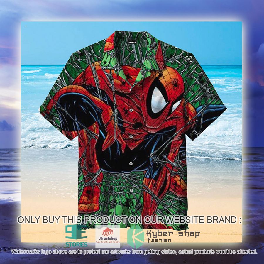 NEW Spider-Man Marvel Comic red green Hawaii Shirt 3 spider man marvel comic red green hawaiian shirt 3 14260