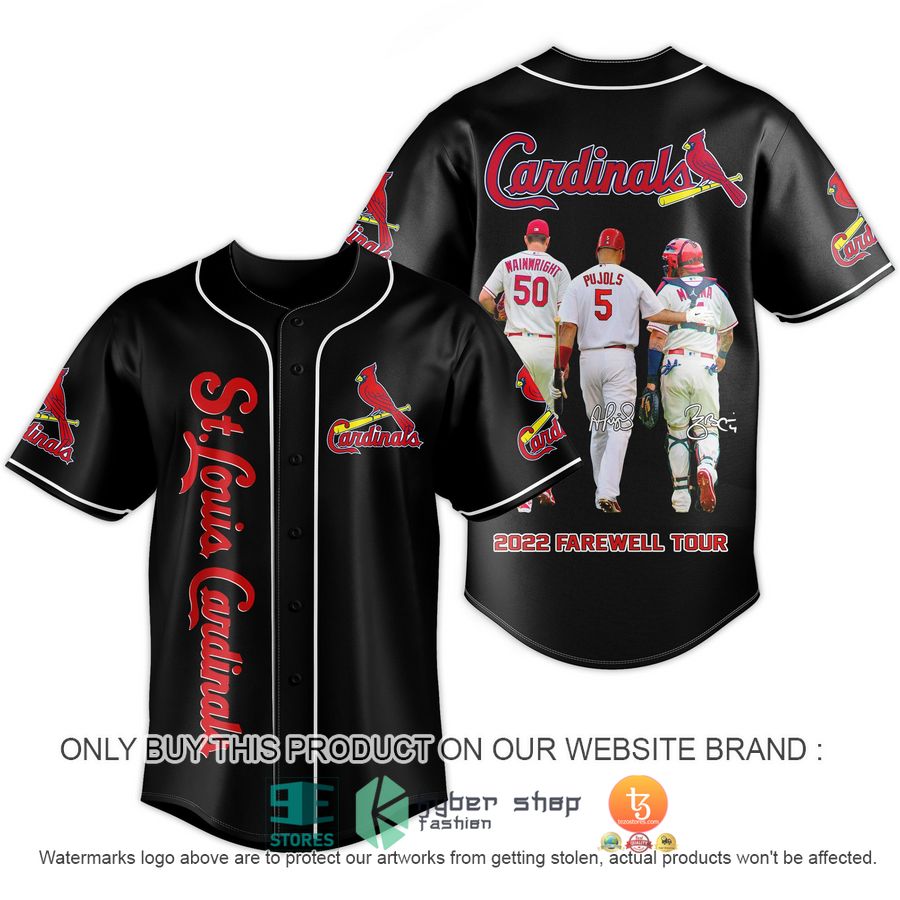 HOT St. Louis Cardinals 2022 Farewell Tour Black Baseball Jersey 7 st louis cardinals 2022 farewell tour black baseball jersey 1 12169