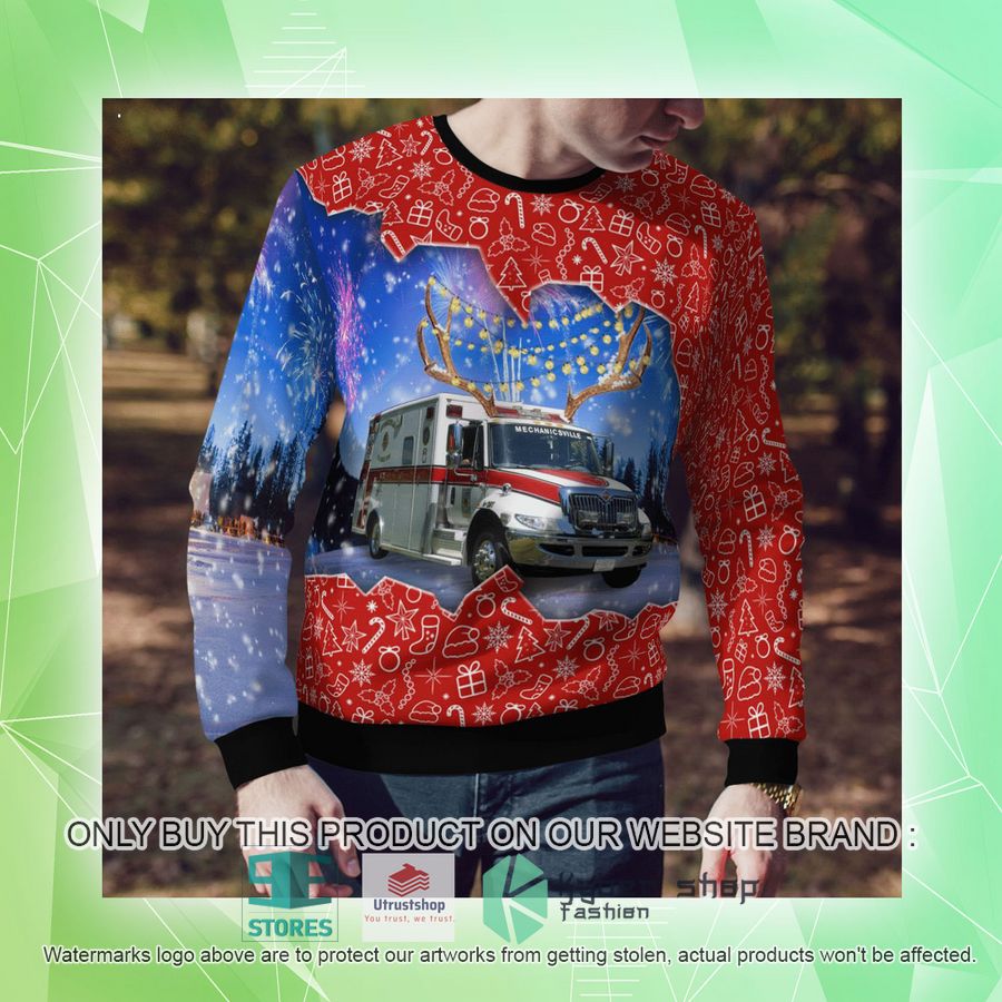 NEW St. Mary's County Maryland Mechanicsville Volunteer Rescue Squad Christmas Sweater 10 st marys county maryland mechanicsville volunteer rescue squad christmas sweater 10 93590