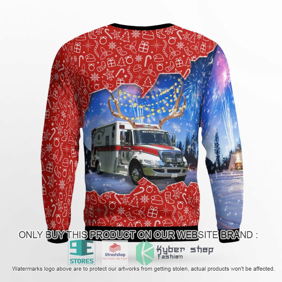 NEW St. Mary's County Maryland Mechanicsville Volunteer Rescue Squad Christmas Sweater 3 st marys county maryland mechanicsville volunteer rescue squad christmas sweater 3 73485