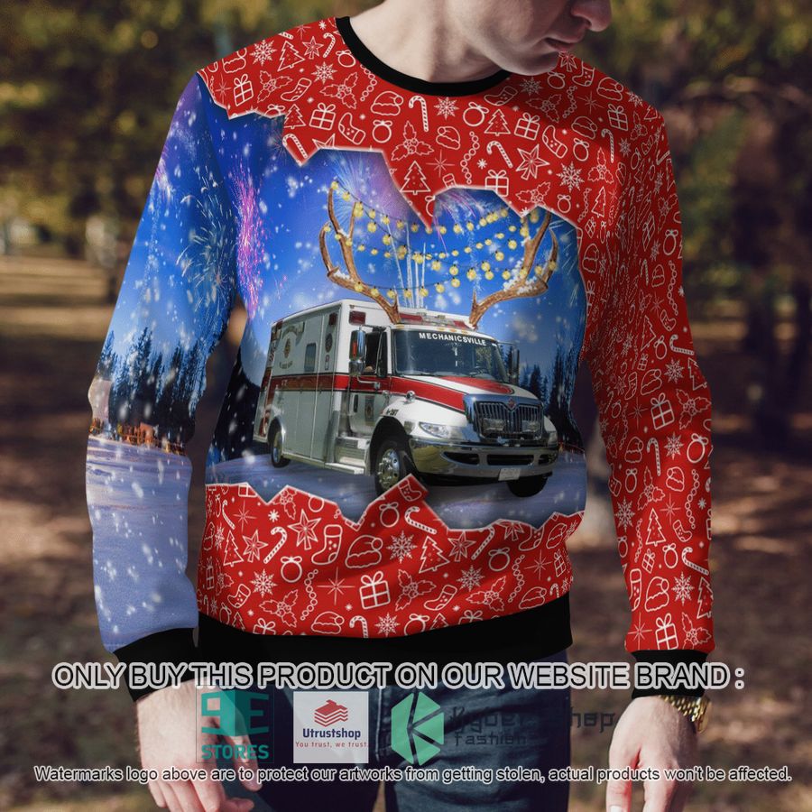 NEW St. Mary's County Maryland Mechanicsville Volunteer Rescue Squad Christmas Sweater 4 st marys county maryland mechanicsville volunteer rescue squad christmas sweater 4 67838