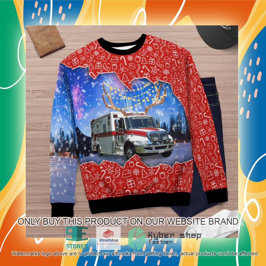 NEW St. Mary's County Maryland Mechanicsville Volunteer Rescue Squad Christmas Sweater 7 st marys county maryland mechanicsville volunteer rescue squad christmas sweater 7 24099