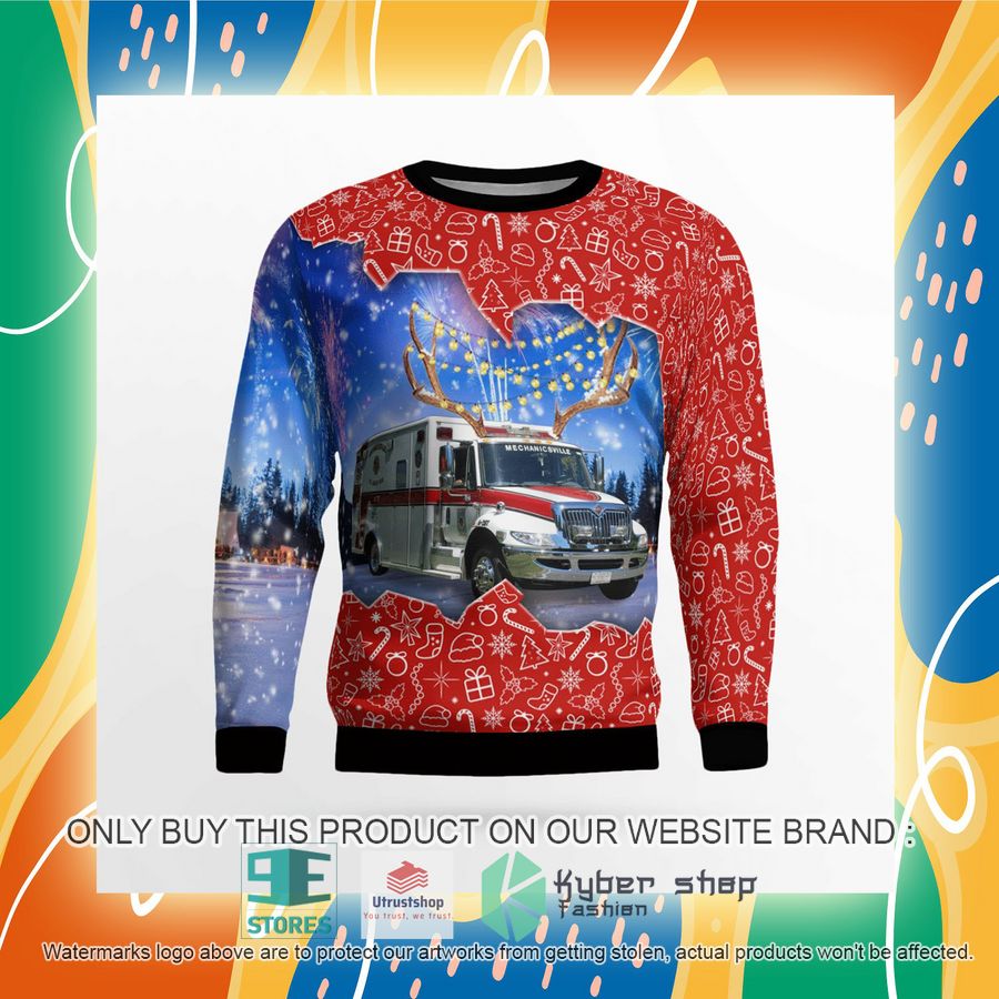 NEW St. Mary's County Maryland Mechanicsville Volunteer Rescue Squad Christmas Sweater 8 st marys county maryland mechanicsville volunteer rescue squad christmas sweater 8 58601