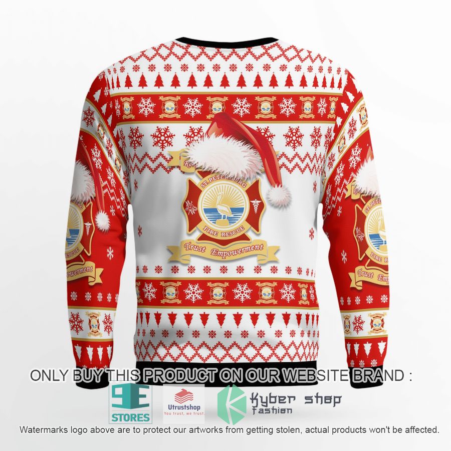 NEW St. Petersburg Pinellas County Florida St. Petersburg Fire Department Christmas Sweater 3 st petersburg pinellas county florida st petersburg fire department christmas sweater 3 99509