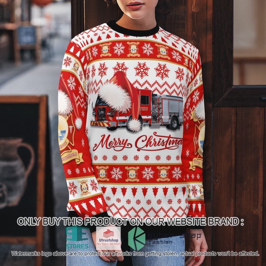 NEW St. Petersburg Pinellas County Florida St. Petersburg Fire Department Christmas Sweater 5 st petersburg pinellas county florida st petersburg fire department christmas sweater 5 33154