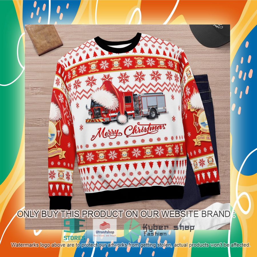 NEW St. Petersburg Pinellas County Florida St. Petersburg Fire Department Christmas Sweater 7 st petersburg pinellas county florida st petersburg fire department christmas sweater 7 49610