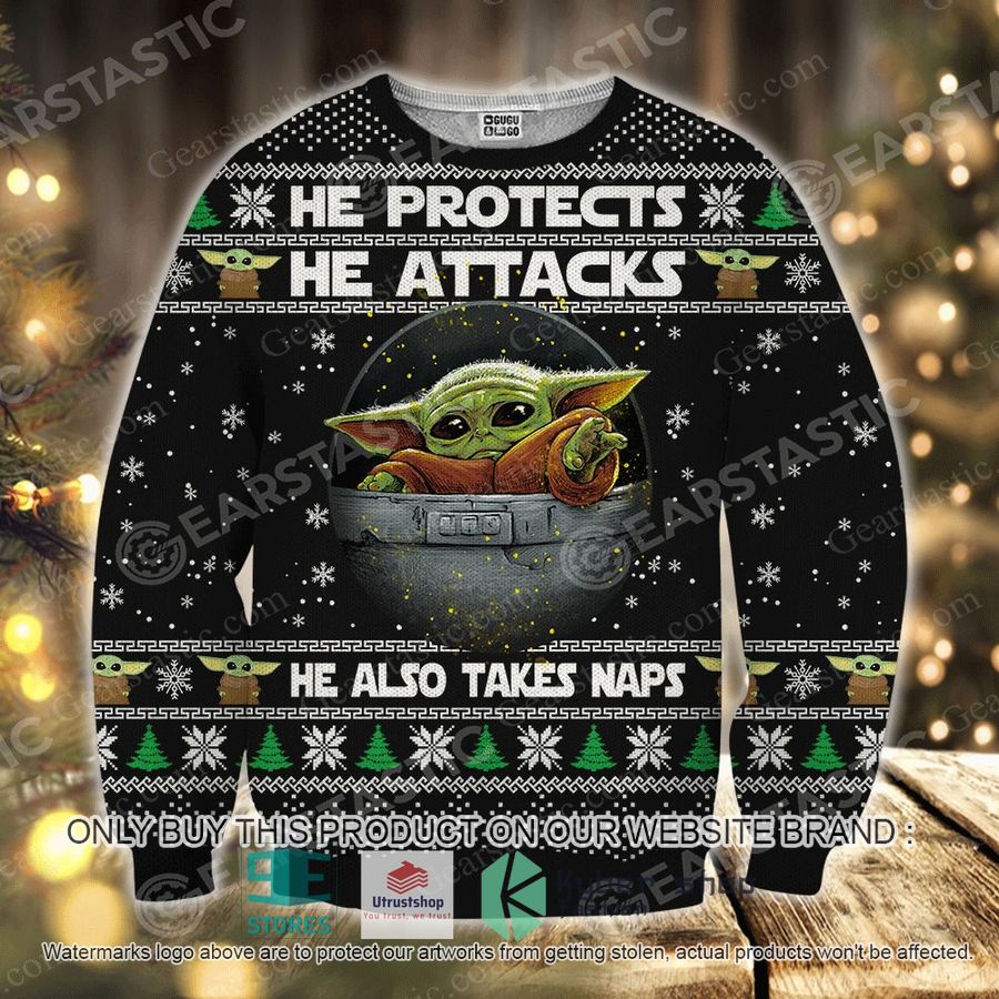 star wars baby yoda ugly chrisrtmas sweater 1 9194