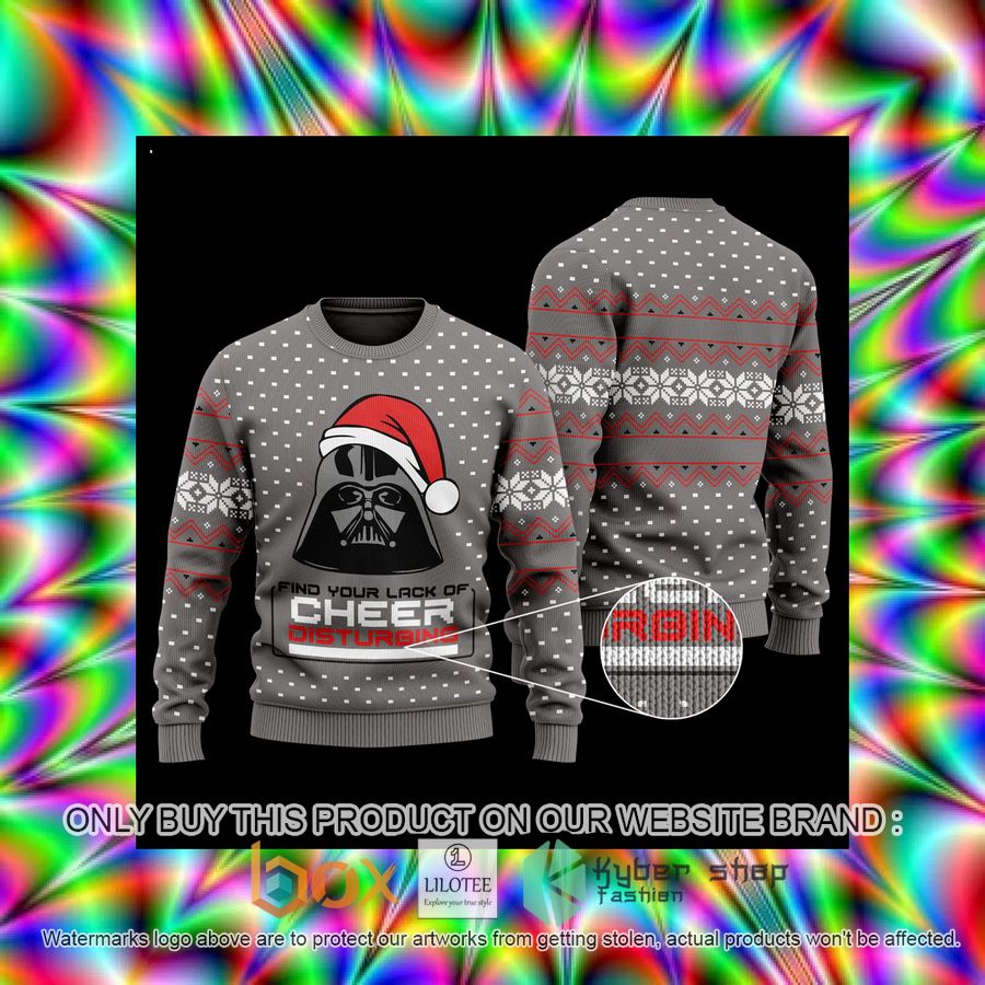 Star Wars Darth Vader Find You lack of cheer Wool Sweater 3 star wars darth vader find you lack of cheer wool sweater 3 30508