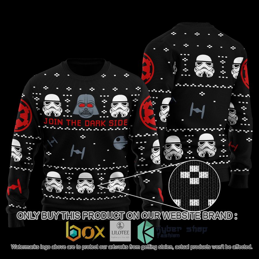 star wars darth vader stormtroopers join the darkside wool sweater 1 88962