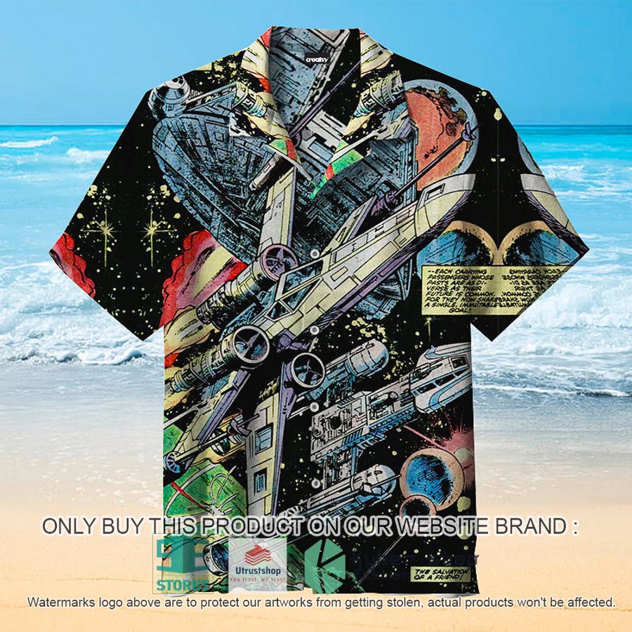 NEW Star Wars vehicle black Hawaii Shirt 9 star wars vehicle black hawaiian shirt 1 31617