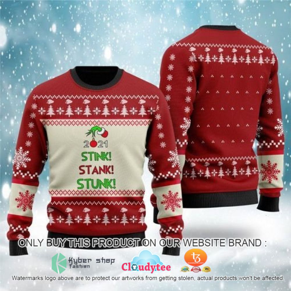 stink stank stunk grinch ugly sweater 2 76132